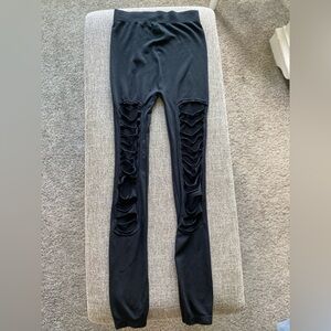 Black Leggings with cut outs